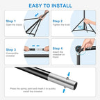 10 x 6.9 Ft Photo Backdrop Support Stand, MSKIRA Adjustable Background Stand, Backdrop Support System Kit for Parties Screen Back Drops Events Decoration, with 6 Clamps, 4 Clips, 2 Sandbags, Carry Bag
