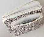 Puffy Laptop Sleeve 13-15.6 Inch Cute Quilted Laptop Protective Case Padded Floral Computer Sleeve for MacBook (B-red, 11 Inch)