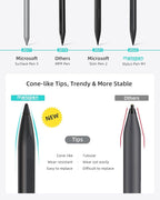 Metapen Tips (3pcs, Black) - Only Compatible with Metapen Stylus Pen M1 / M2 for Surface and G1 for Chromebook with USI Support - TIP302