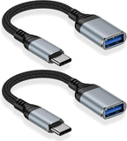 USB C to USB Adapter Type C OTG Cable for iPhone 16 Pro Max/16 Plus/16e/15,Samsung A17/A16/A54/S25/S24/S23, USBC to USB A OTG Adapter for Android,Camera,Card Reader,Flash Drive,MIDI Keyboard,Mac,Hubs