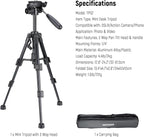 NEEWER Basic Mini Desk Tripod for Camera with 3 Way Pan Tilt Head & Handle, Small Portable Metal Tabletop Selfie Stick Stand with 1/4" Screw for DSLR Vlog Video Recording, Max Load 13.2lb, TP02