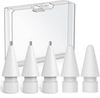 Delidigi 5 Pack Replacement Tips Compatible with Apple Pencil Pro/2nd Generation/1st Gen/USB C, Wear-Resistant iPencil Nibs Accessories Fine Point Precise Control Pen Like Tips