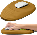 Hokafenle Ergonomic Mouse Pad Wrist Support with Stepped-Wedge Design, Wrist Rest Pain Relief Mousepad Filled with Memory Foam, Carpal Tunnel Mousepad for Wireless Mouse(12x8 inch,Goldenrod)