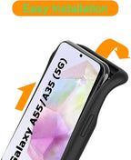Battery Case for Galaxy A55/A35,Enhanced 12000mAh Portable Protective Smart Wireless Charging Case Support Carplay Compatible with Galaxy A55/A35 Rechargeable Extended Battery Charger Case (Black)