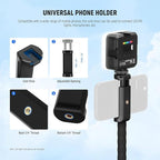 Neewer Action Camera Mount Kit with Super Clamp, Soft Tube, Adapter, Phone Holder for Flat/Round Surfaces, Compatible with GoPro, Insta360, DJI Action Camera, Smartphone