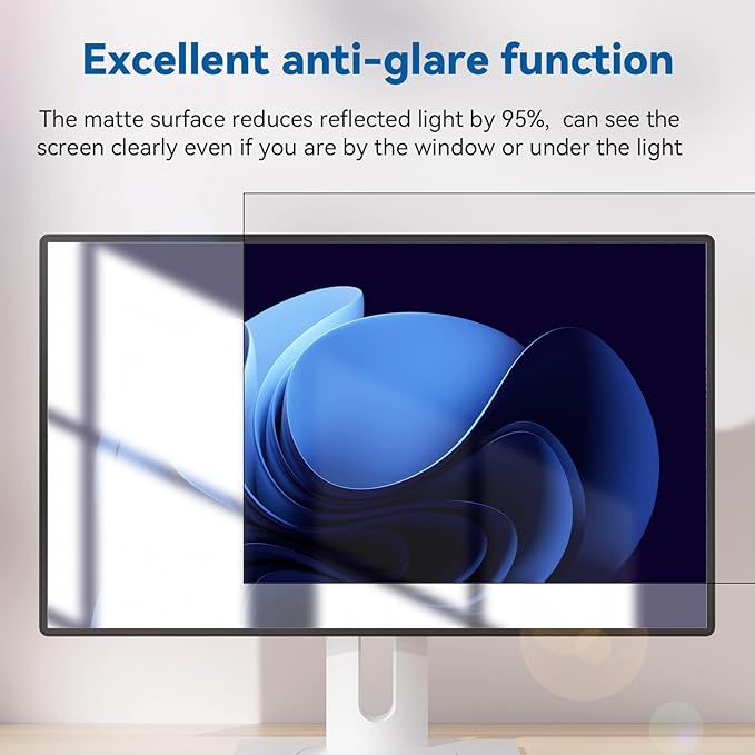 IPROKKO [2-Pack] 23.8 Inch Computer Privacy Screen Filter for 16:9 Widescreen Monitor, Removable 23.8in Anti Blue Light Glare Privacy Shield, Anti Spy Security Protector for Hp Dell Asus Acer Samsung