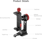 Cell Phone Tripod Mount, ULANZI ST-14 Smartphone Tripod Mount Adapter Aluminum with Cold Shoe, 360° Cell Phone Stand Holder Clamp for iPhone16 15 14 13 12 11 Max Pro iPhone X XR Xs 6 7 Plus