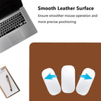 PU Leather Desk Pad Protector Gaming Mouse Pad Non Slip Desk Mat for Keyboard and Mouse Waterproof Desk Writing Pad for Office and Home Desk Accessories(Brown, 35.4 * 17.7)