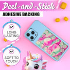 Silicone Suction Phone Holder Mount,Silicon Adhesive Phone Accessory for iPhone and Android, Hands-Free Mirror Shower Phone Holder,TikTok Videos and Selfies (Multicolor, Single Sided)