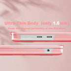 CISSOOK Compatible with MacBook Air 13.6 inch Case Pink 2022 2023 2024 2025 Release A2681 A3113 A3240, Plastic Shell & Keyboard Cover for MacBook Air 13 M4 M3 M2, Clear Pink