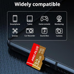 2 Pack TF Card 32GB with Adapter, High Speed Memory Card, UHS-I C10 A1 Memory TF Card for Tablet/Mobile Phone/Camera/Car Audio/Game Console (TF162 Red Gold 32GB)