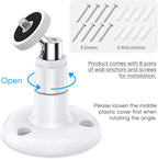 FastSnail Wall Mount Compatible with Wyze Cam Pan V3 & Wyze Cam V4/V3 & Wyze Cam Outdoor/Indoor, 360 Degree Swivel Adjustable Bracket for Wyze Cam and Other Camera with Same Interface 2 Pack