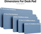 YSAGi Leather Desk Pad Protector, Office Desk Mat, Large Mouse Pad, Non-Slip PU Leather Desk Blotter, Laptop Desk Pad, Waterproof Desk Writing Pad for Office and Home (Blue, 47" x 17")