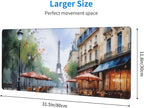 Gaming Mouse Pad, Large Non-Slip Rubber Base Mousepad, Keyboard Mouse Mat, Desk Pad with Stitched Edges, 31.5x11.8inch, Elfa Tower