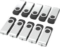 USB Flash Drives 8GB 10 Pack, Wooolken USB 2.0 Thumb Drives with Keychains Memory Stick USB Drive Pendrive for PC Laptop Computer (Black)