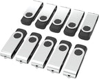 USB Flash Drives 8GB 10 Pack, Wooolken USB 2.0 Thumb Drives with Keychains Memory Stick USB Drive Pendrive for PC Laptop Computer (Black)