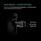 Tilta Xeno Side Handle for Filmmakers & Cameras - Black | Secure Connection & Helps Prevent Rotation | Adjustable Height | Textured Silicone Grip | Convenient Assembly (NATO)