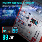 mw-4 white 4Channel Audio Mixer with 99 Sound Effects for PC,Portable Sound Mixing Console with BT USB Recording Input for Live Streaming,Podcasting