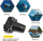 Sea frogs Underwater Camera Case Compatible with Canon EOS M6 Mark II 18-150MM IPX8 40m/130ft Maximum Diving Depth Waterproof Camera Housing for Diving, Surfing, Rowing, Skiing