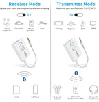 1Mii Bluetooth Transmitter Receiver for TV/Airplane to Headphones, Bluetooth 5.3 AUX/RCA Audio Adapter with AptX Adaptive/Low Latency/HD Audio, Dual Link, Wireless Receiver for Home Stereo, Boat, Gym