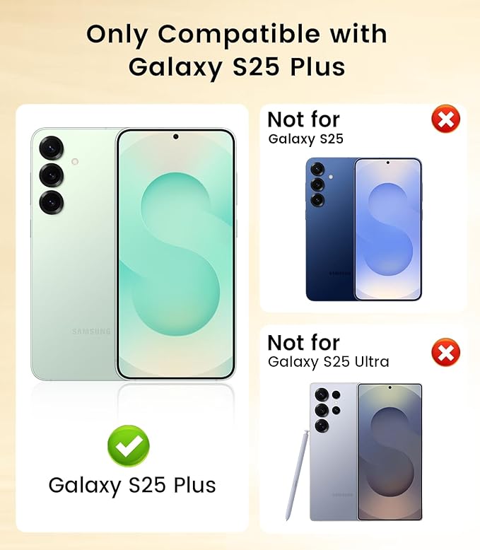 Slim Thin for Samsung Galaxy S25 Plus Case, Compatible with MagSafe, Built-in Camera Lens Protector, Shockproof Protective Phone Case, Soft Electroplated Clear Cover, Gold