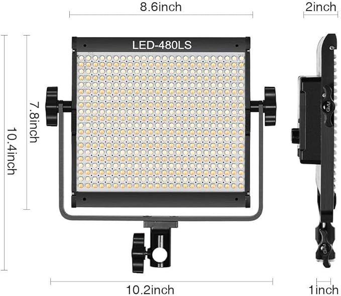 GVM Led Bi-Color Video Lights with APP Function, Variable CCT 2300K-6800K and 10%-100% Brightness with Digital Display for Video Studio Shooting, CRI97+ TLCI97 Led Light Panel +Barndoor