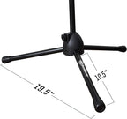 AxcessAbles Short Microphone Stand with Boom Arm | Low Profile Mic Tripod Stand for Kick Drums | Guitar Amp Stand | Low-Pro Mike Stand (MS-101L)