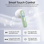 Wireless Earbuds, Bluetooth 5.4 Headphones with 3D Bass Stereo, 40H Ultralight in-Ear Buds, Bluetooth Earbuds with 4 ENC Noise Cancelling Mic, USB-C, IP7 Waterproof Earphones for Android iOS, Green