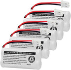 iMah BT162342/BT262342 2.4V 300mAh Ni-MH Cordless Phone Battery Pack, Also Compatible with BT183342/BT283342 AT&T EL52351 TL90070 VTech CS5119 DS6511 DS6722 LS6305 Handset, 5-Pack