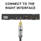 EMK 24K Gold-Plated Optical Audio Cable [4ft/1.2M] - Digital Toslink SPDIF Cable Compatible with Soundbar to TV, Home Theater - High-Speed Fiber Optic Cable (Silver)