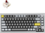 Keychron Q1 RGB Wired Custom Mechanical Keyboard Knob Version, 75% Layout QMK/VIA Programmable with Hot-swappable Gateron G Pro Brown Switch Double Gasket Compatible with Mac Windows Linux (Grey)