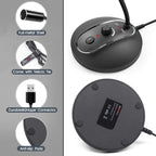JOUNIVO USB Computer Microphone with Mute Button, Plug&Play Condenser, Desktop, PC, Laptop, Mac, PS4 Mic -360 Gooseneck Design -Recording, Dictation, YouTube, Gaming, Streaming