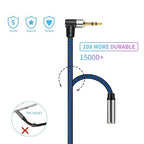 3.5mm Male to Female Extension Stereo Audio Extension Cable 6FT, Cotton-Braided Audio Extension Cable 6ft, Stereo Jack Cord for Phones, Headphones, Speakers, Tablets, PCs and More