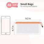 Umriox Zipper Pencil Pouches, 9.2 x 4.7 in (12 Colors, 12 Pack), Pencil Pouches Bulk, Clear Pencil Pouch for Office Supplies Cosmetics Travel Accessories