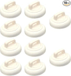 Magnetic Cable Zip Tie Mounts Clips Multipurpose Zip Ties Mount Base Holder Black Wire Cable Holder Mount Wire Clips Management for Home Office Marine Electrical Wiring (White, 10 Piece)