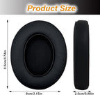 Replacement Ear Pads Cushions for Beats Studio（B0501、B0500），Beats Studio 2 & Studio 3 Wired & Wireless Headphones, Earpads with Soft Protein Leather, Noise Isolation Memory Foam - Grey (Black)