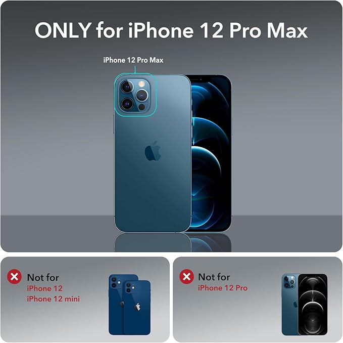ESR 3 Pack for iPhone 12 Pro Max Screen Protector, 9H Hardness Tempered Glass Scratch Resistant with Easy Installation Frame compatible with iPhone 12 Pro Max 6.7", Case-Friendly