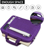 Ferkurn Laptop Bag Case for Women Men Computer Bag Compatible with HP Envy Pavilion Omen/LG Gram/MSI/Dell Inspiron XPS/Lenovo/Acer, Shoulder Strap Carrying Messenger Briefcase, Purple, 17 17.3 Inch