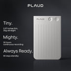 Plaud Note AI Voice Recorder, Voice Recorder w/Case, App Control, Transcribe & Summarize with AI Technology, Support 112 Languages, 64GB Memory, Audio Recorder for Lectures, Meetings, Calls, Silver