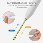 for Remarkable 2 Pen Tips,AHBTEYM Metal Tips,Replacement Nibs Refill Accessories for Remarkable 1/2 Stylus/Marker Plus/Scribe Pen-12Pcs(Gold/Sirvel)