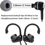 Silicone Replacement Earbud Tips Earbud Covers Ear Tips Fit for in-Ear Headphones (Inner Hole 3.8mm -5.1mm) Earbud Replacement Tips 9 Pairs