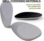 Hokafenle Ergonomic Mouse Pad Wrist Support, Terraced Slope Carpal Tunnel Wrist Pad for Mouse with Unibody Memory Foam, Wrist Rest Pain Relief Mousepad (Silvery White, 11.8x7.9 in)