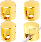 4 Sets Charger Holders for Cords, Gold Color Adjustable Cable Anchor Holders, Adhesive Metal Cord Clips, Cable Management Wire Organizers for Desk, Office, Nightstand