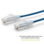TRUECABLE Cat6 Component Rated Patch Cable, Unshielded (U/UTP), 6in, Blue, 28AWG Solid Copper, Snagless 10G High-Speed Ethernet Cable, PoE++ 4PPoE 100W, UL Listed, RoHS-3, 1 Pack