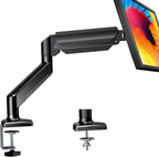 ErGear Single Monitor Arm for 13-34 inch Screens, Adjustable Gas Spring Monitor Mount Holds up to 22 lbs, Computer Monitor Stand with VESA Mount, C-Clamp & Grommet Base, Max VESA 100x100mm,