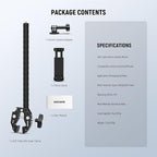 Neewer Action Camera Mount Kit with Super Clamp, Soft Tube, Adapter, Phone Holder for Flat/Round Surfaces, Compatible with GoPro, Insta360, DJI Action Camera, Smartphone