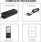 7 Way HDMI Switch 4k@60Hz HDMI Switcher 7 in 1 Out HDCP 2.0 Manual HDMI 2.0 Hub Supports 3D Compatible with Nintendo Switch/Switch OLED/Xbox/ PS5/4/3 Blu-Ray Player Fire Stick Roku Apple TV Chromeca
