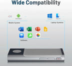 Bluetooth Presentation Clicker Wireless Presenter, Air Mouse with Red Light Presentation Remote for Mac, Windows, iPad OS and Android, Space Gray
