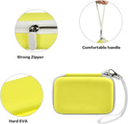 Travel Case for UCOMX for Nano/for Iseyyox/for LISEN/for RTOPS 3 in 1 Wireless Charger, Foldable Magnetic Charging Station Storage Holder Bag for Fast Charge Pad Cable and Adapter, Yellow-Box Only