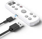 Camera Rechargeable Shutter Release for Sony, AODELAN Wireless Remote Control Zoom Focus Record Compatible with Sony ZV-E10,ZV-1F,ZV-1,A6400,A6700,A7C,A7III,A9,A9 II,DSC-RX0 II,Replace RMT-P1BT(White)